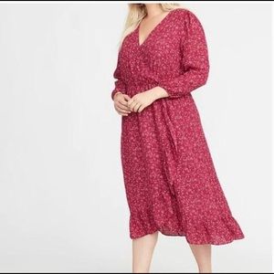 Old Navy Faux Wrap Georgette Dress 3x